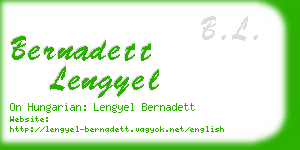 bernadett lengyel business card